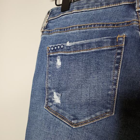 BlankNYC Crybaby Jeans Women's Size 28 Released Raw Hem Distressed High Rise - Picture 8 of 13